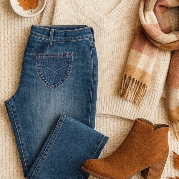 Ann Taylor Loft petites pocket front bootcut jean 6 petite ❤️ - Picture 1 of 7